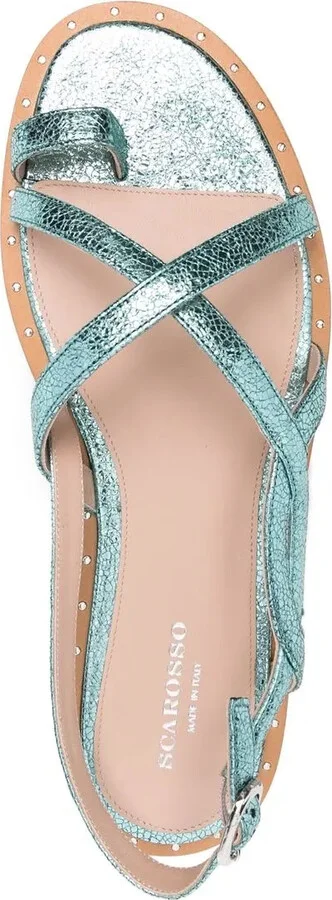 Carol metallic leather sandals - Image 4