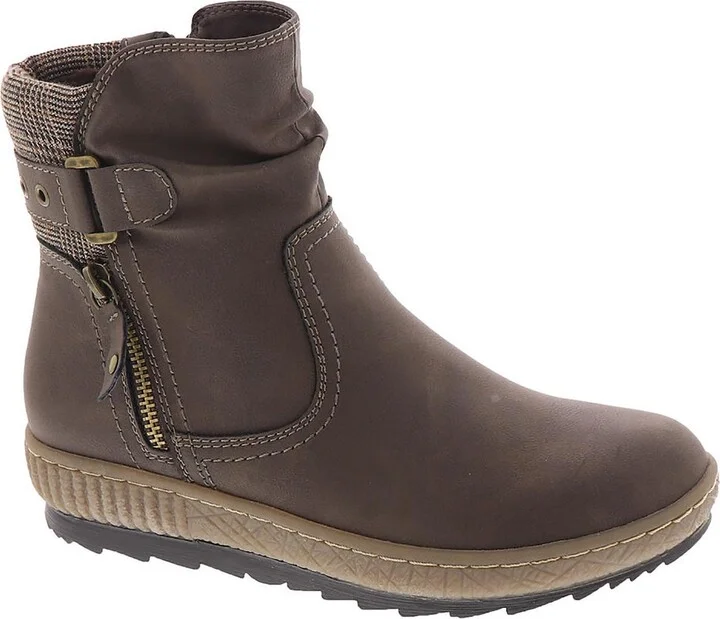 Carol Womens Faux Leather Cozy Booties