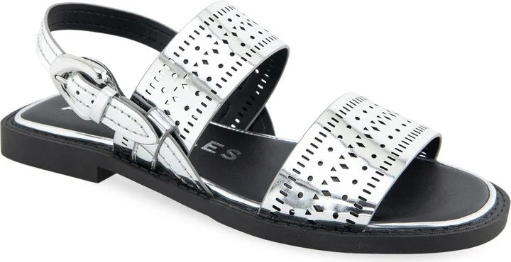 Silver Mirror Metallic Leather