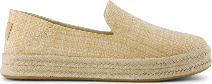 Carolina Espadrille Almond Raffia Slip On