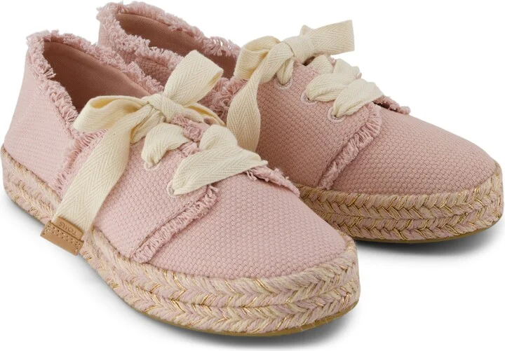 Carolina Lace-Up Espadrille Pale Rose Beachside Woven - Image 4
