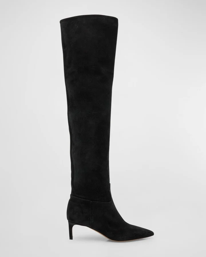 Carolina Slouchy Suede Over-The-Knee Boots