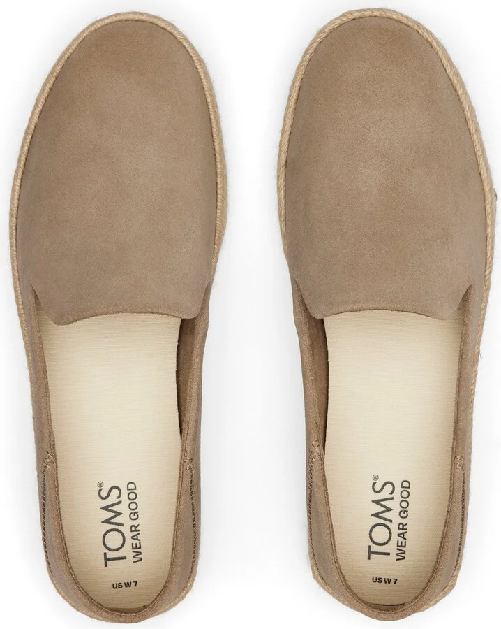 Carolina Taupe Suede Espadrille Slip On - Image 7