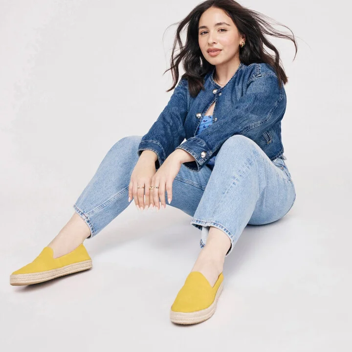 Carolina Yellow Suede Espadrille