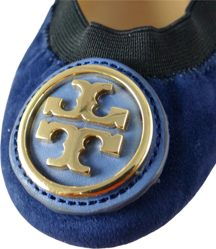 Caroline Ballet Clare Blue Suede Flats Shoes - Image 7