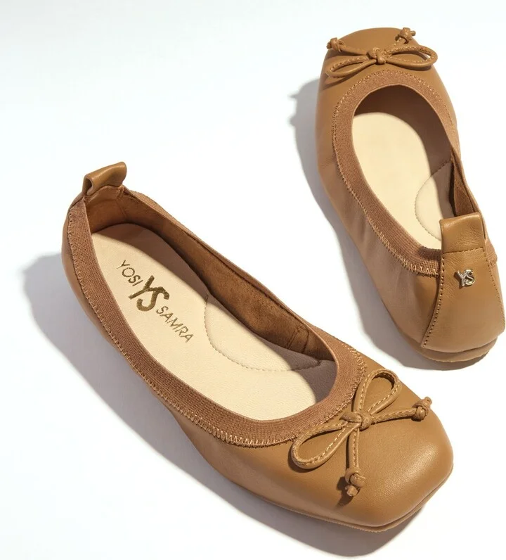 Caroline Ballet Flat in Whiskey Leather