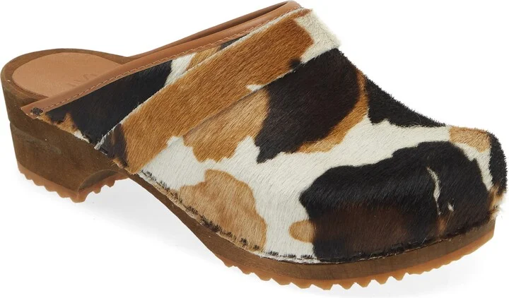 Caroline Genuine Calf Hair Clog