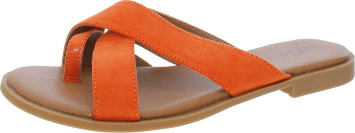 Carolyn Womens Slip On Flat Slide Sandals