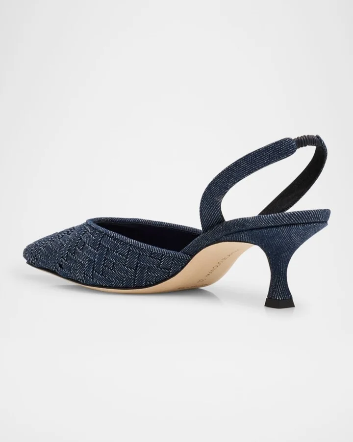 Carolyne Chambray Slingback Pumps - Image 8