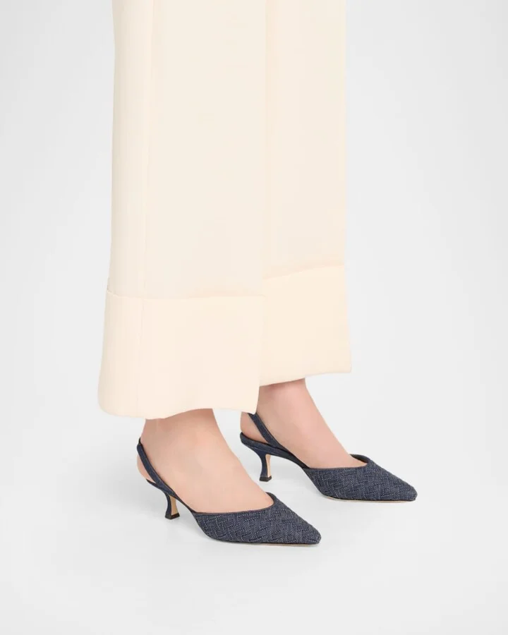 Carolyne Chambray Slingback Pumps - Image 10