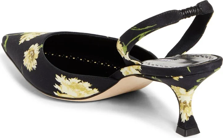 Carolyne Floral Pointed Toe Slingback Pump - Image 2