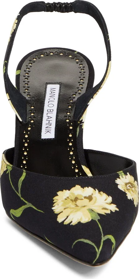Carolyne Floral Pointed Toe Slingback Pump - Image 4