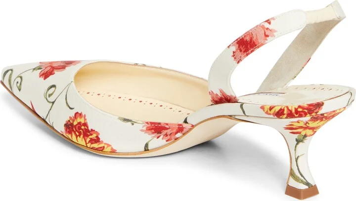 Carolyne Floral Pointed Toe Slingback Pump - Image 2