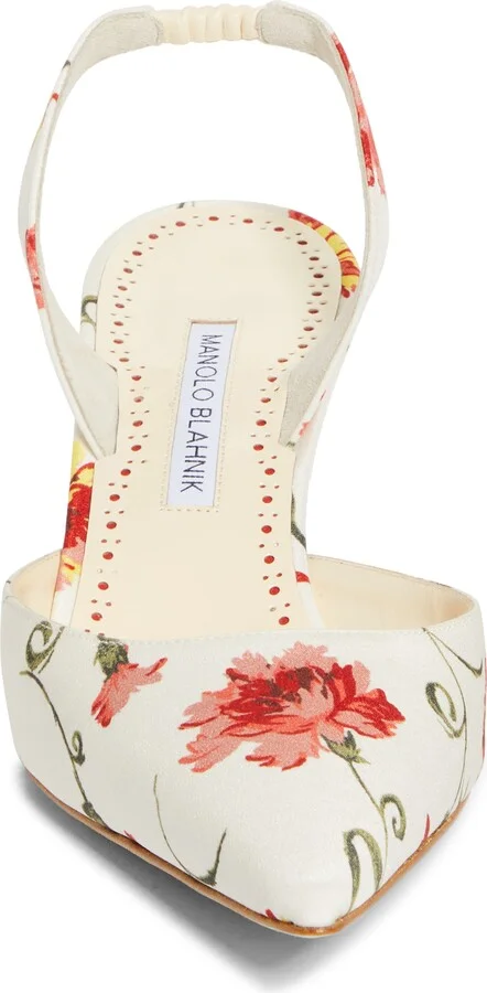 Carolyne Floral Pointed Toe Slingback Pump - Image 4