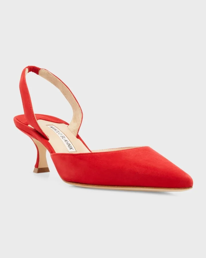 Carolyne Kitten-Heel Halter Pumps - Image 4
