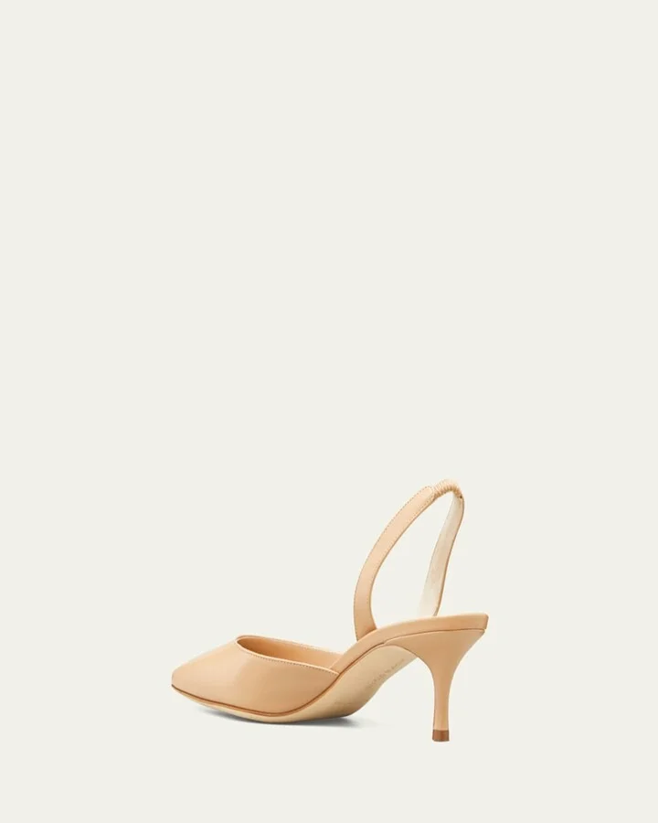 Carolyne Leather Low-Heel Slingback Pump - Image 4