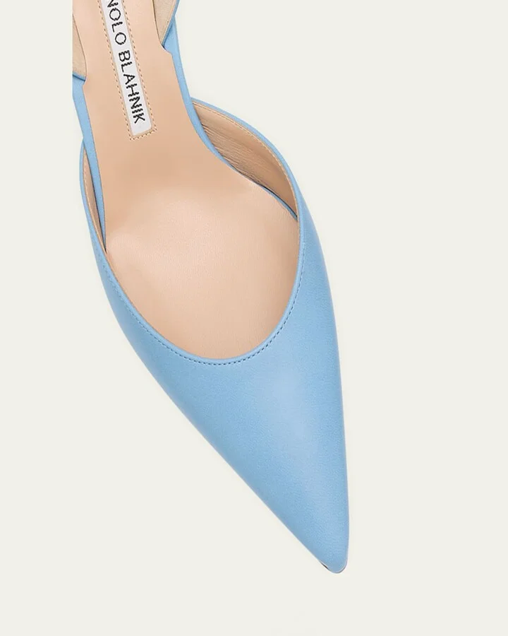 Carolyne Leather Low-Heel Slingback Pump - Image 4