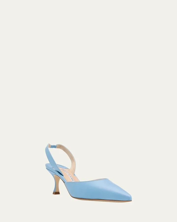 Carolyne Leather Low-Heel Slingback Pump - Image 7