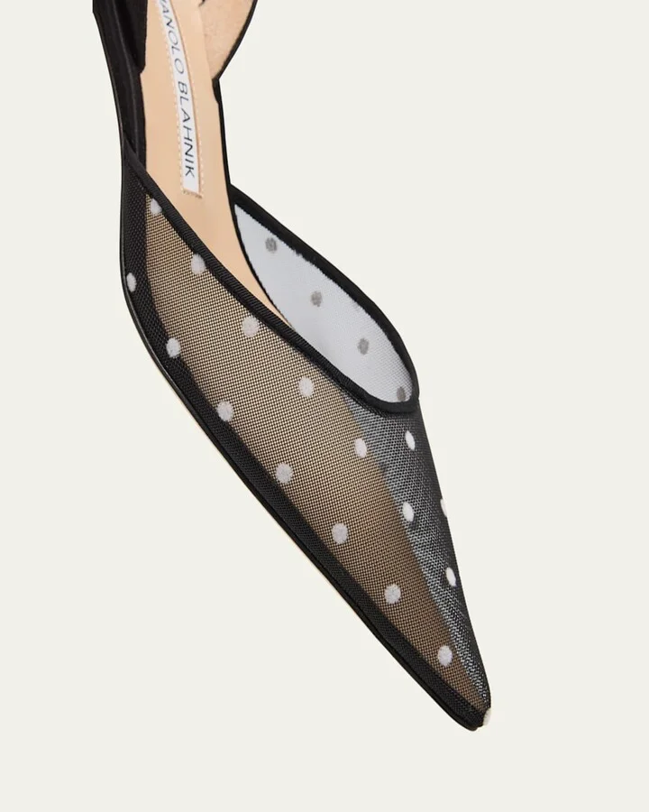 Carolyne Polka-Dot Mesh Pumps - Image 3