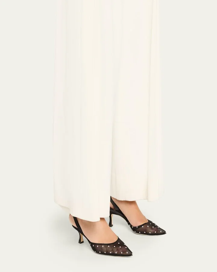 Carolyne Polka-Dot Mesh Pumps - Image 4