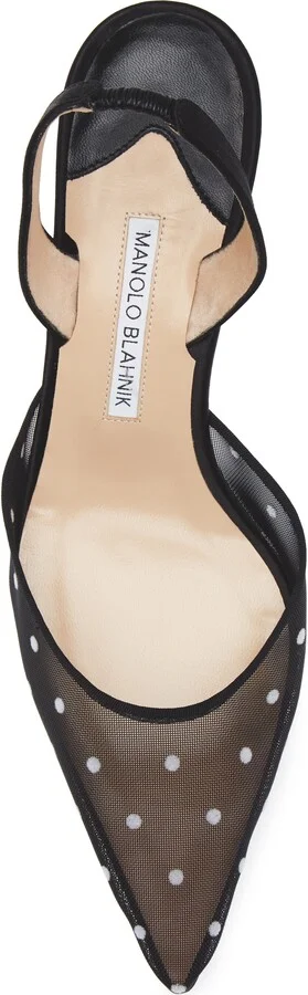 Carolyne Polka Dot Pointed Toe Slingback Pump - Image 5