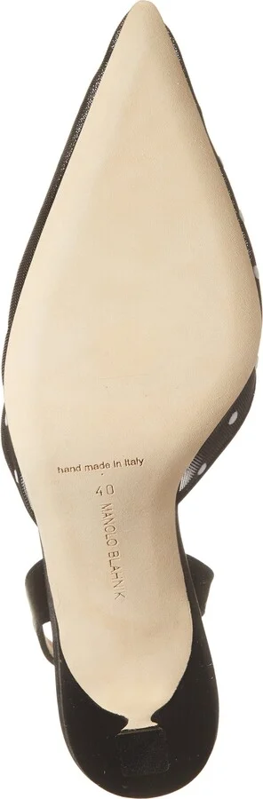 Carolyne Polka Dot Pointed Toe Slingback Pump - Image 6