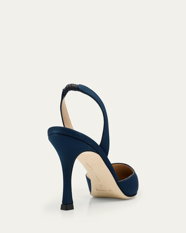 Carolyne Satin Slingback Pumps - Image 4