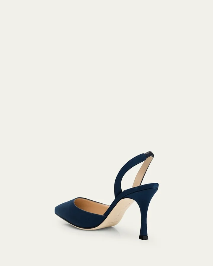 Carolyne Satin Slingback Pumps - Image 5