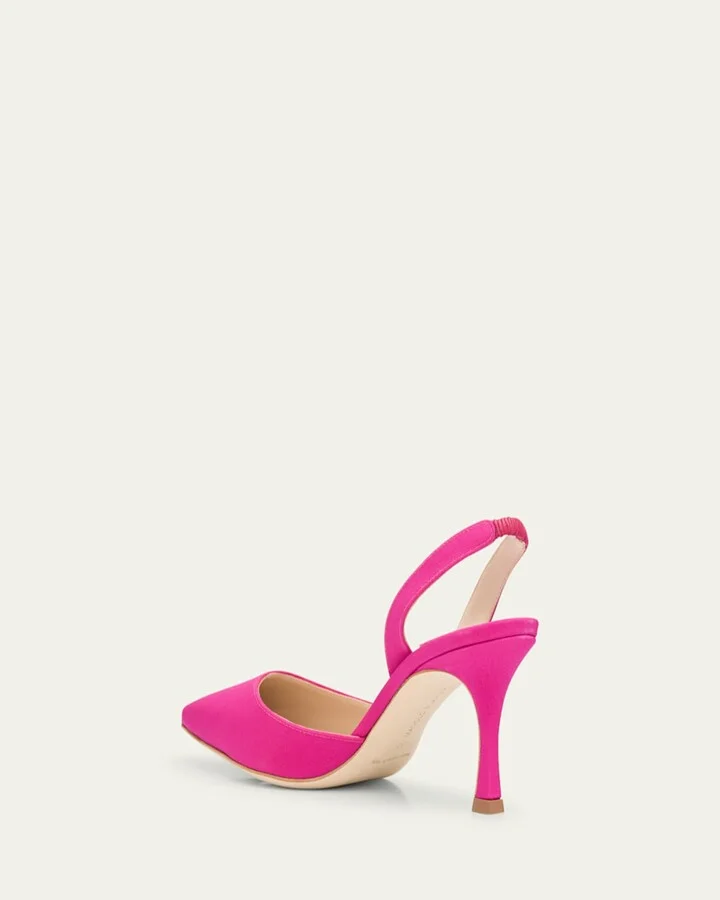 Carolyne Satin Slingback Pumps - Image 7