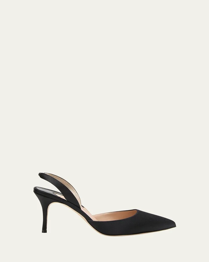 Carolyne Satin Slingback Pumps