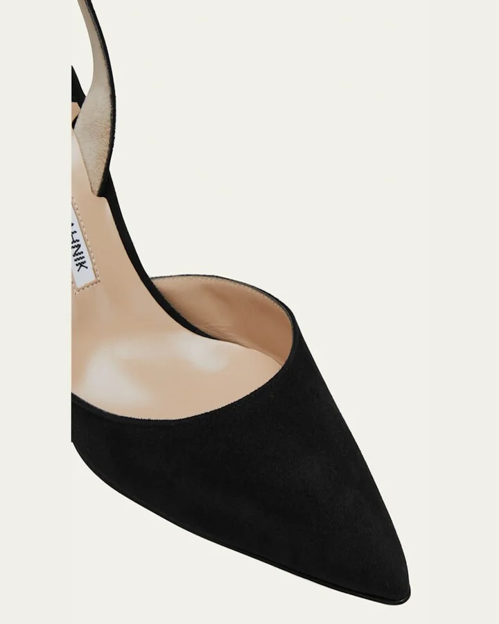 Carolyne Suede Mid-Heel Slingback Pump - Image 3