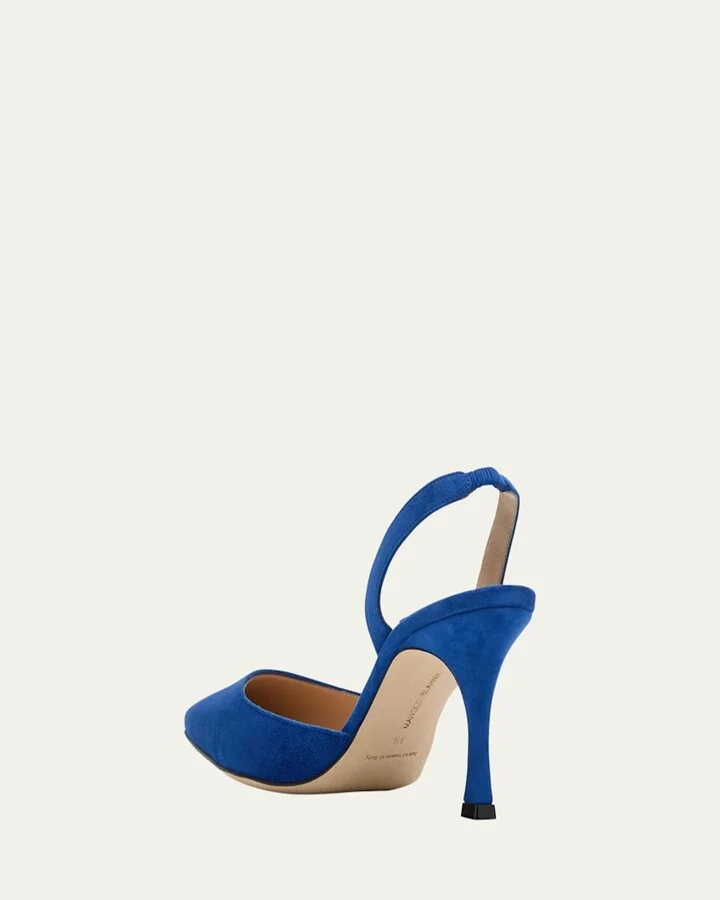 Carolyne Suede Mid-Heel Slingback Pump - Image 6