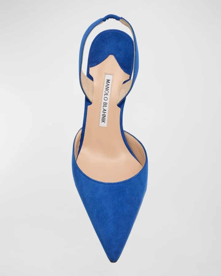 Carolyne Suede Mid-Heel Slingback Pump - Image 2