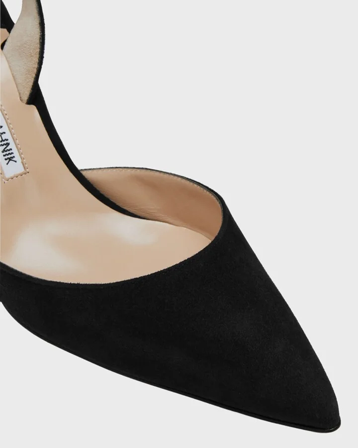 Carolyne Suede Mid-Heel Slingback Pump - Image 5