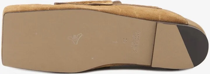 Carré Croc-Embossed Suede Loafers - Image 3
