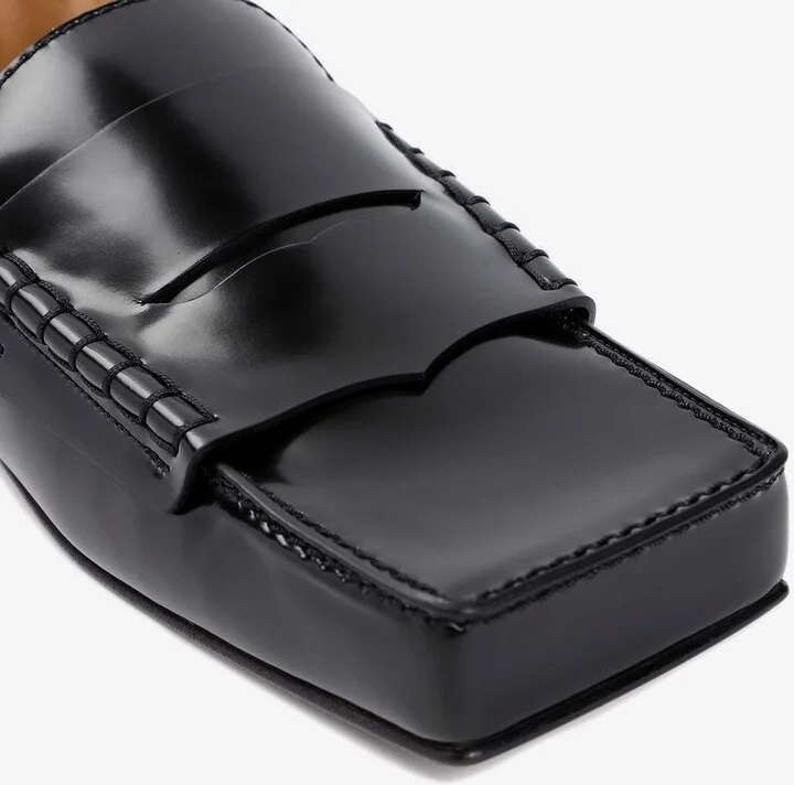 Carré Leather Square Loafers - Image 3