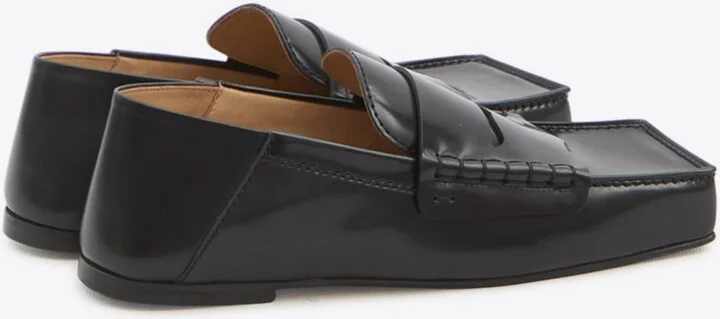 Carré Square-Toe Leather Loafers - Image 2