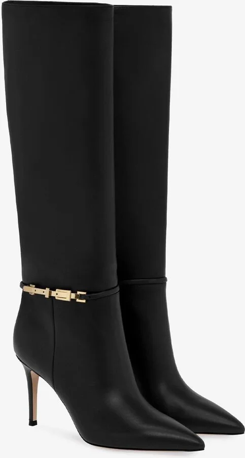 Carrey 85 Calf Leather Knee-High Boots