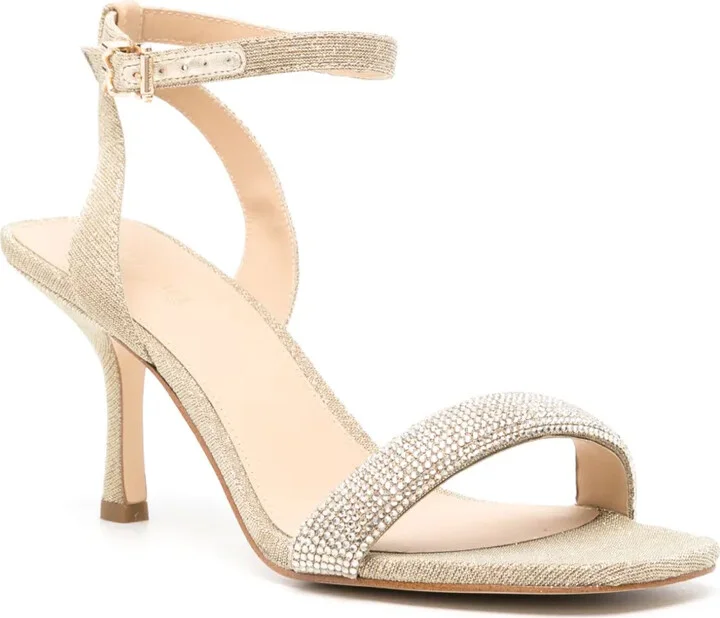 Carrie 75mm rhinestoned leather sandals - Image 2