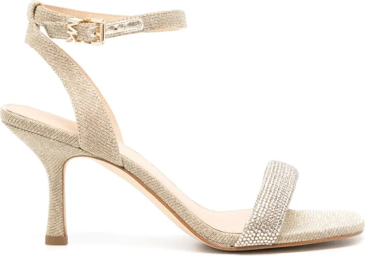 Carrie 75mm rhinestoned leather sandals