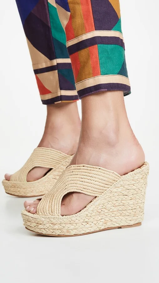 Carrie Forbes Lina Wedge Mules - Image 3