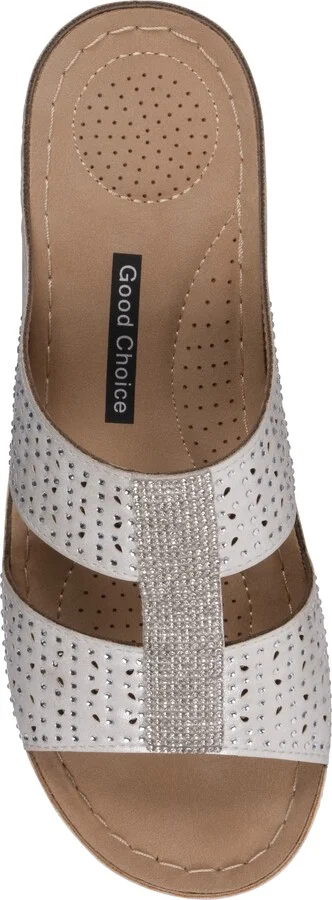 Carrie Rhinestone Wedge Sandal - Image 9