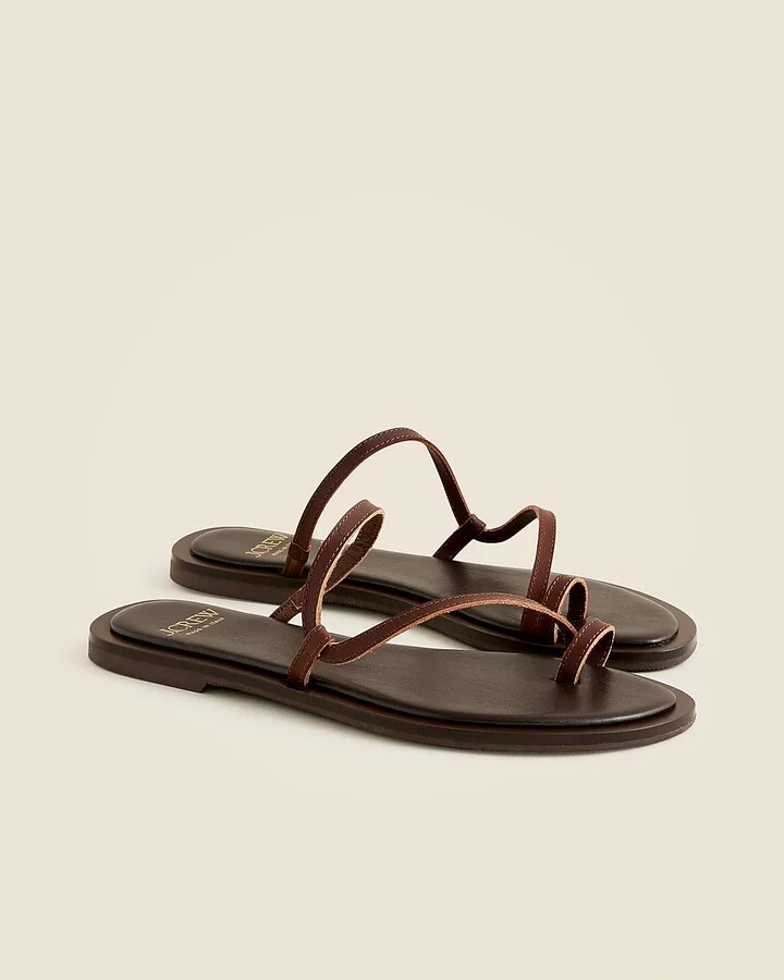 Carsen Made-in-Italy toe-ring sandals in leather - Image 2