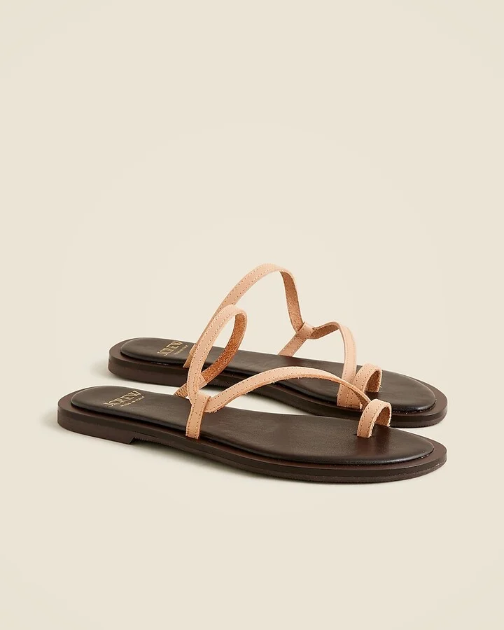 Carsen Made-in-Italy toe-ring sandals in leather