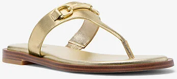 Carson Crackled Metallic Leather Sandal