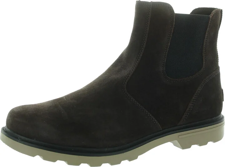 Carson Mens Suede Outdoor Chelsea Boots