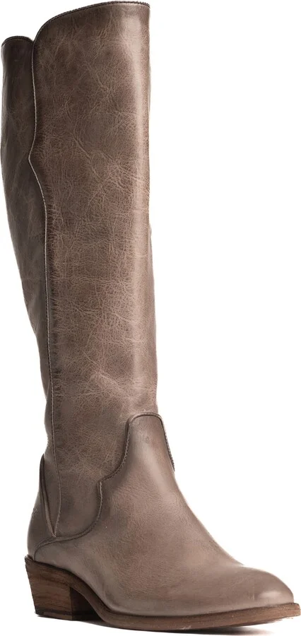 Carson Piping Knee High Western Boot