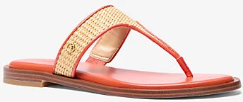 Carson Straw T-Strap Sandal