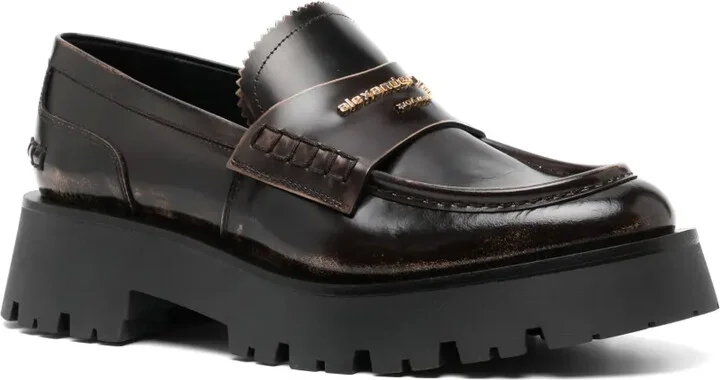 Carter 45mm mid-heel leather loafers - Image 2