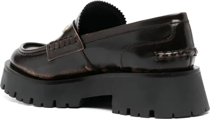 Carter 45mm mid-heel leather loafers - Image 3